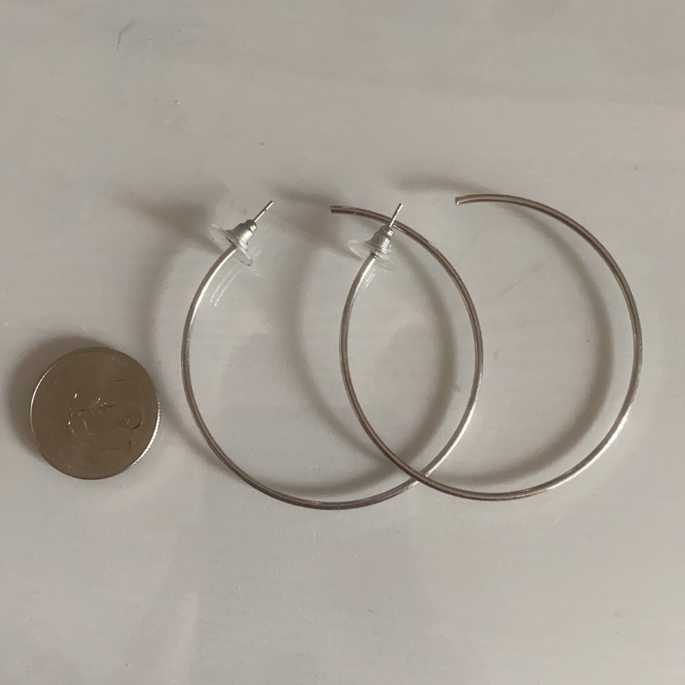 Silver hoops - Picture 2 of 2